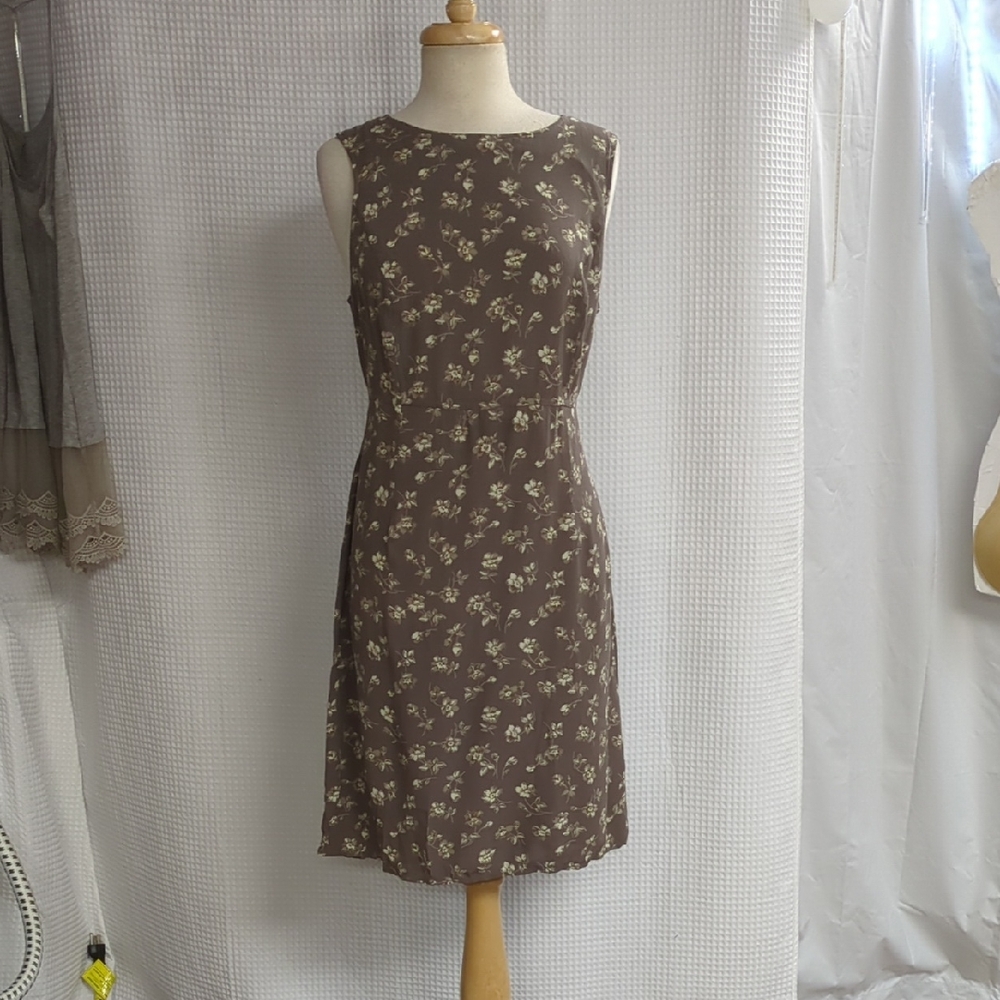Gap Floral Brown Sleeveless Dress  14